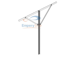 Single-pole Zn-Al-Mg Ground Mounting Structure
